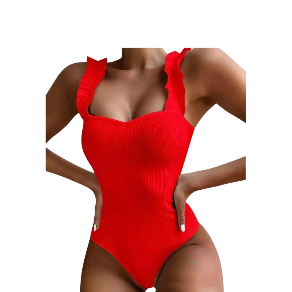 Women Swimsuit Strap Swimsuit Womens Tankini Bathing Suits (Red, S)